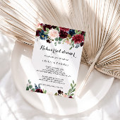 秋の輝く素朴ブルゴーニュのリハーサルのディナー 招待状