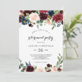 秋の輝く素朴ブルゴーニュの退職パーティー 招待状 (スタンド正面)