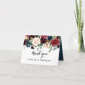 秋の輝く素朴ブルゴーニュサンキューカード サンキューカード (正面)