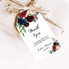 秋の輝素朴くブルゴーニュありがとう ギフトタグ