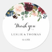 秋の輝素朴くブルゴーニュお願い ラウンドシール (正面)