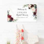 秋の輝素朴くブルゴーニュブライダルシャワー 横断幕 (インサイチュ)