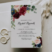 秋の輝素朴くブルゴーニュブライダルブランチ 招待状