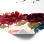 秋の輝素朴くブルゴーニュ歓迎結婚ズ ポスター (角)