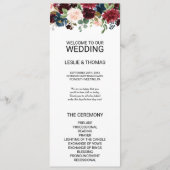 秋の輝素朴くブルゴーニュ結婚式 プログラム (正面)