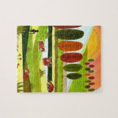 秋の農場でスコットランドのハイランド牛 ジグソーパズル (横)