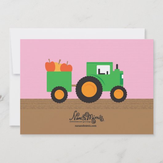 秋の農場のテーマのパーティの招待状 招待状 (裏面)