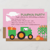 秋の農場のテーマのパーティの招待状 招待状 (正面/裏面)