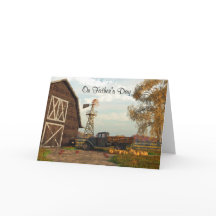 秋の農場風景父の日のカード