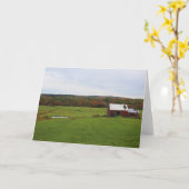 秋の農場 カード (黄色い花)