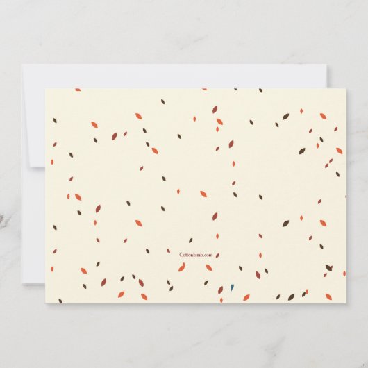 秋の近隣のブロックのパーティの招待状 招待状 (裏面)