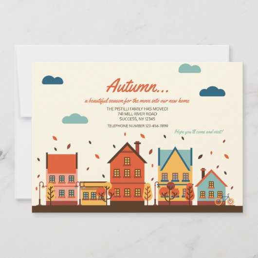 秋の近隣の移動発表 案内状 (正面)