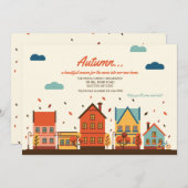 秋の近隣の移動発表 案内状 (正面/裏面)