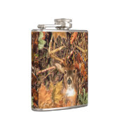 秋の迷彩柄の白い尾シカの木びき台 フラスク (右)