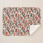 秋の迷彩画 シェルパブランケット (正面(横))