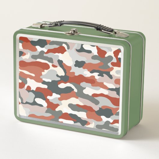 秋の迷彩画 メタルランチボックス (正面)