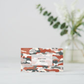 秋の迷彩(透明な白) 名刺 (スタンド正面)