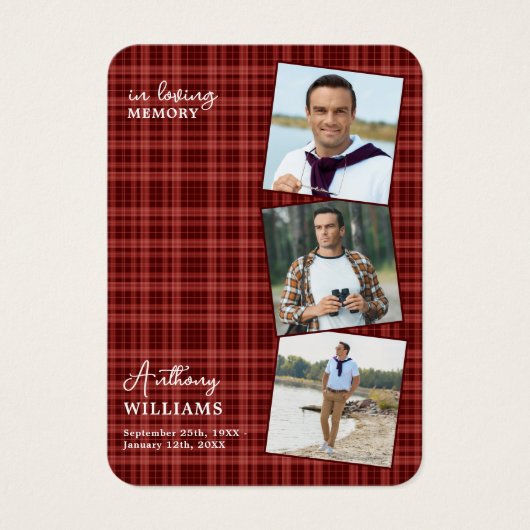 秋の追悼式3写真記念祈りの言葉カード (正面)