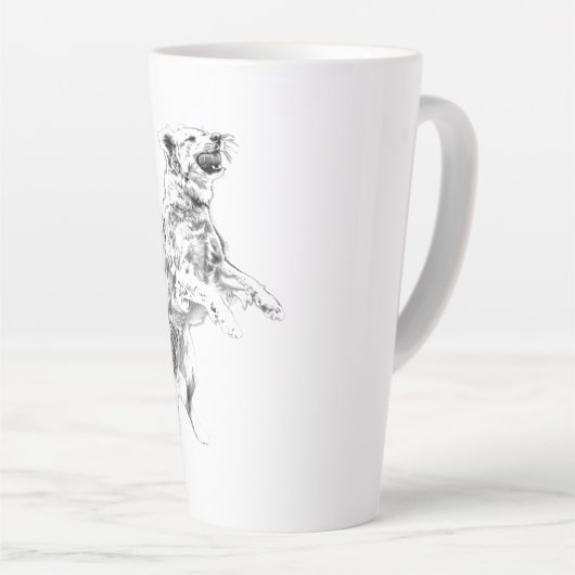 秋の追撃が解き放たれた カフェラテマグ (右アングル)