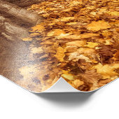 秋の通りシーン|黄色葉の フォトプリント            (角)