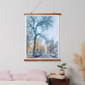 秋の通りトールベイドツリー 吊り下げ型タペストリー (寝室)