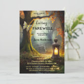 秋の道ランタン人生のお祝い 招待状 (スタンド正面)