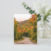 秋の道路はがき ポストカード (スタンド正面)