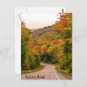 秋の道路はがき ポストカード (正面/裏面)