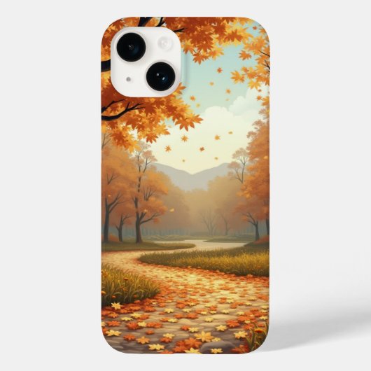 秋の道路状況 Case-Mate iPhoneケース (裏面)