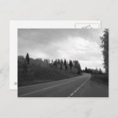 秋の道路 ポストカード (正面/裏面)
