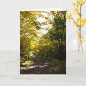 秋の道2 カード (黄色い花)