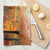 秋の道 キッチンタオル (四つ折り)