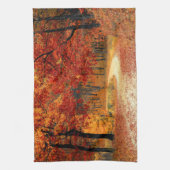 秋の道 キッチンタオル (縦)