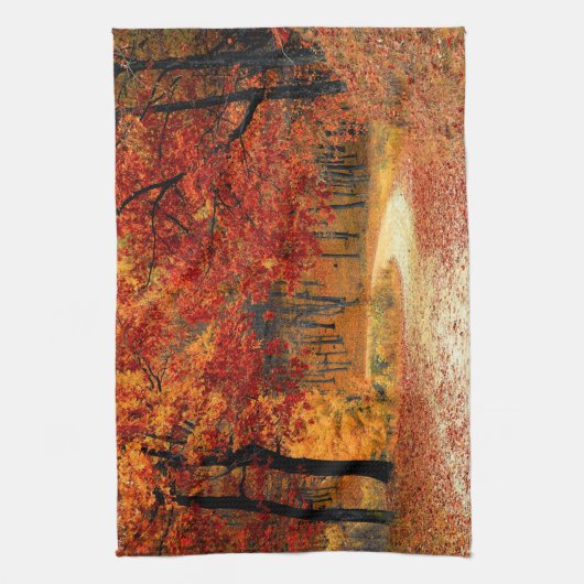 秋の道 キッチンタオル (縦)