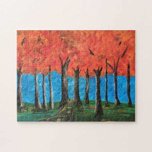 秋の道 ジグソーパズル (横)