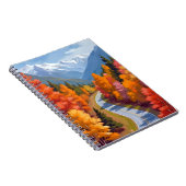 秋の道 | 紅葉 水彩画 自然 ノートブック (右側)