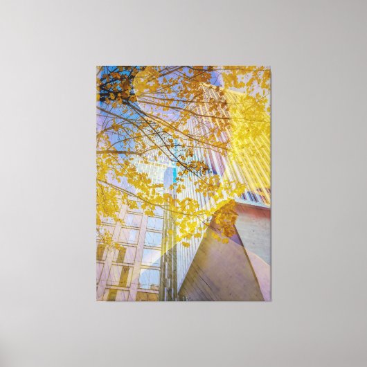秋の都の抽象芸術 キャンバスプリント (正面)