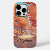 秋の都市ボスレディーガールフレンドのギフト Case-Mate iPhoneケース (裏面)