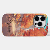 秋の都市ボスレディーガールフレンドのギフト Case-Mate iPhoneケース (裏面 (横))