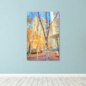 秋の都市 キャンバスプリント (インサイチュ (ウッドフロア))
