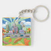 秋の都市 キーホルダー (裏面)