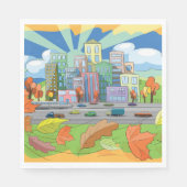 秋の都市 スタンダードランチョンナプキン (正面)