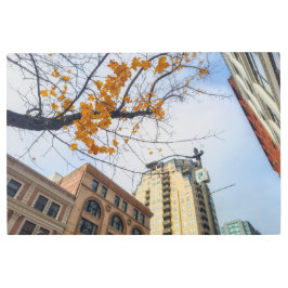 秋の都市 メタルプリント
