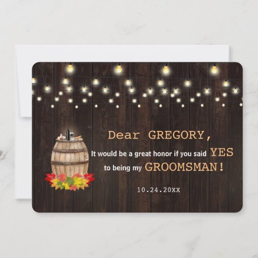 秋の酒樽を飲んで下さい 招待状 (裏面)