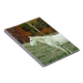 秋の野に咲く白いクリームホース ノートブック (右側)