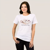 秋の野の花のベビーシャワーママになる人 トライブレンドTシャツ (正面全面)