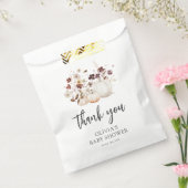 秋の野の花のベビーシャワー フェイバーバッグ (封をした状態)