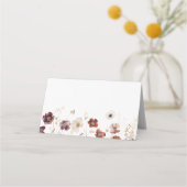 秋の野の花の結婚式 プレイスカード (正面)