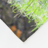 秋の野の鹿 フリースブランケット (角)