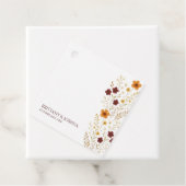 秋の野エレガント花ボホ結婚の フェイバータグ (インサイチュ)